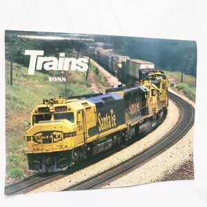 Trains Magazine Calendar Appointment Wall 1988 Railroad Pictures Engine